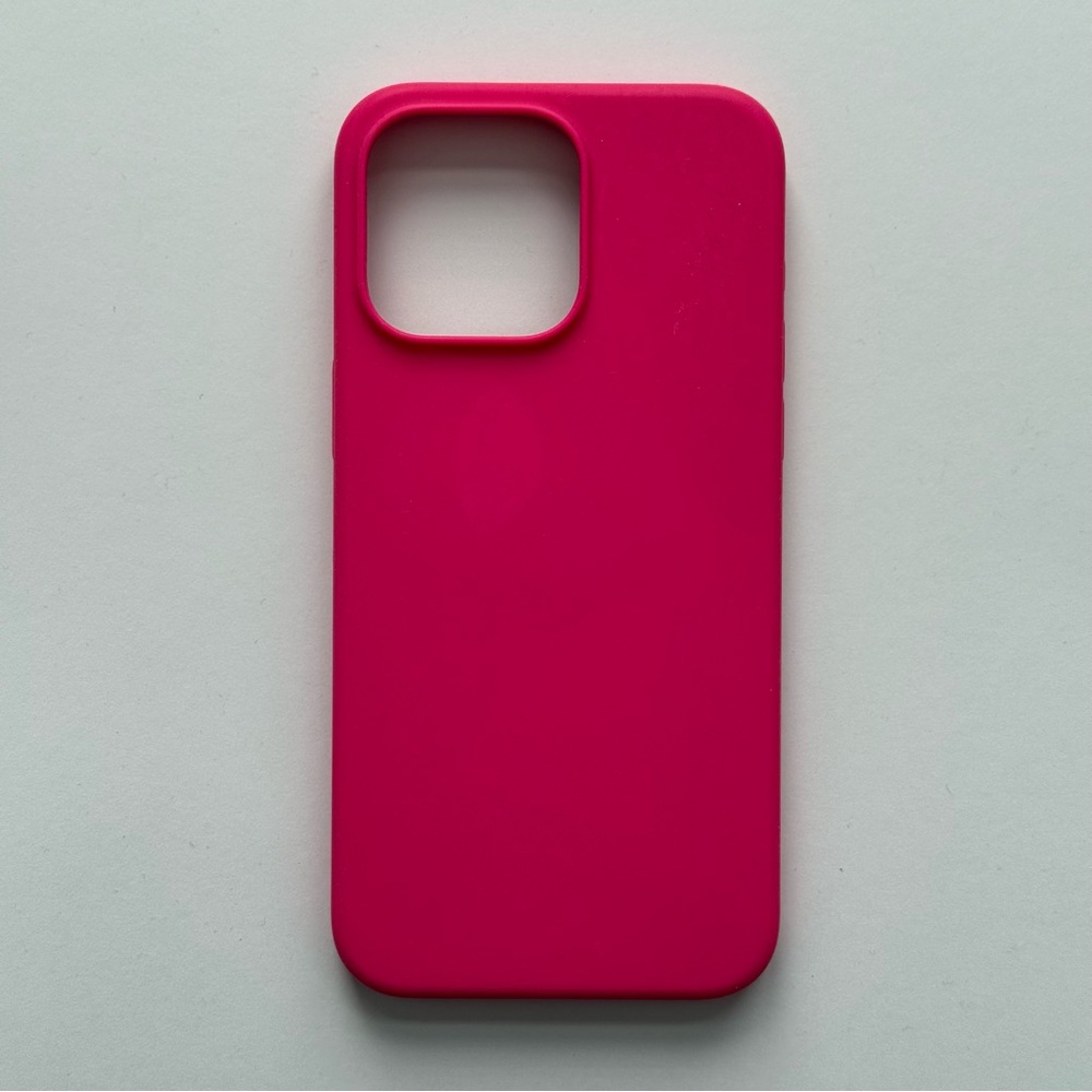 Pink Silicone iPhone 15 Pro Max Phone Case